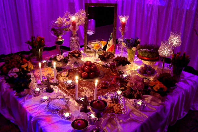 Persian New Year (Nowruz) Table: Haft Sin, in Holland - Photo by Pejman Akbarzadeh / Persian Dutch Network - (Haft-Sin Setting Table: Raheleh Nikoo / PDN) | via wikimedia commons CC BY-SA 3.0