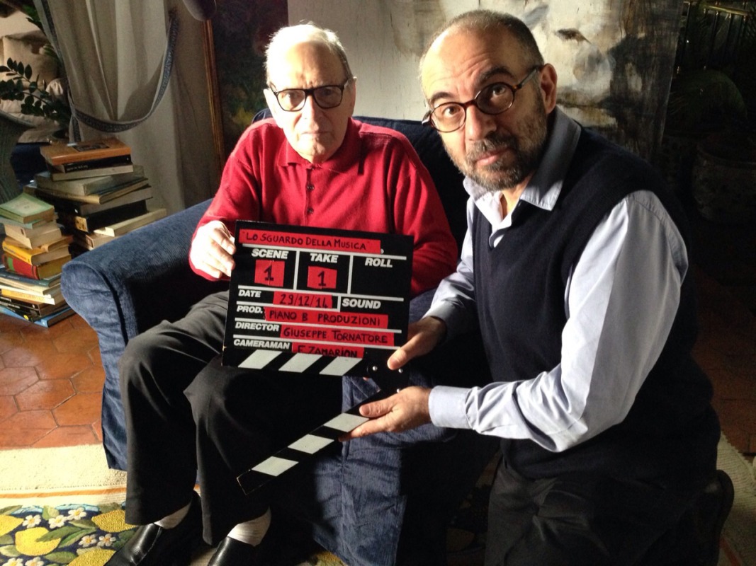Ennio Morricone und Giuseppe Tornatore am Set | © PLAION PICTURES GmbH