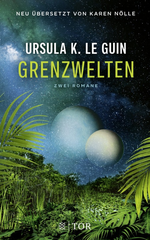 Ursula K. Le Guin: Grenzwelten. Zwei Romane (Das Wort für Welt ist Wald, Die Überlieferung). Aus dem Englischen von Karen Nölle. S. Fischer 2022. 400 Seiten. ca. 16,99 Euro. Hier bestellen https://www.fischerverlage.de/buch/ursula-k-le-guin-grenzwelten-9783596705788