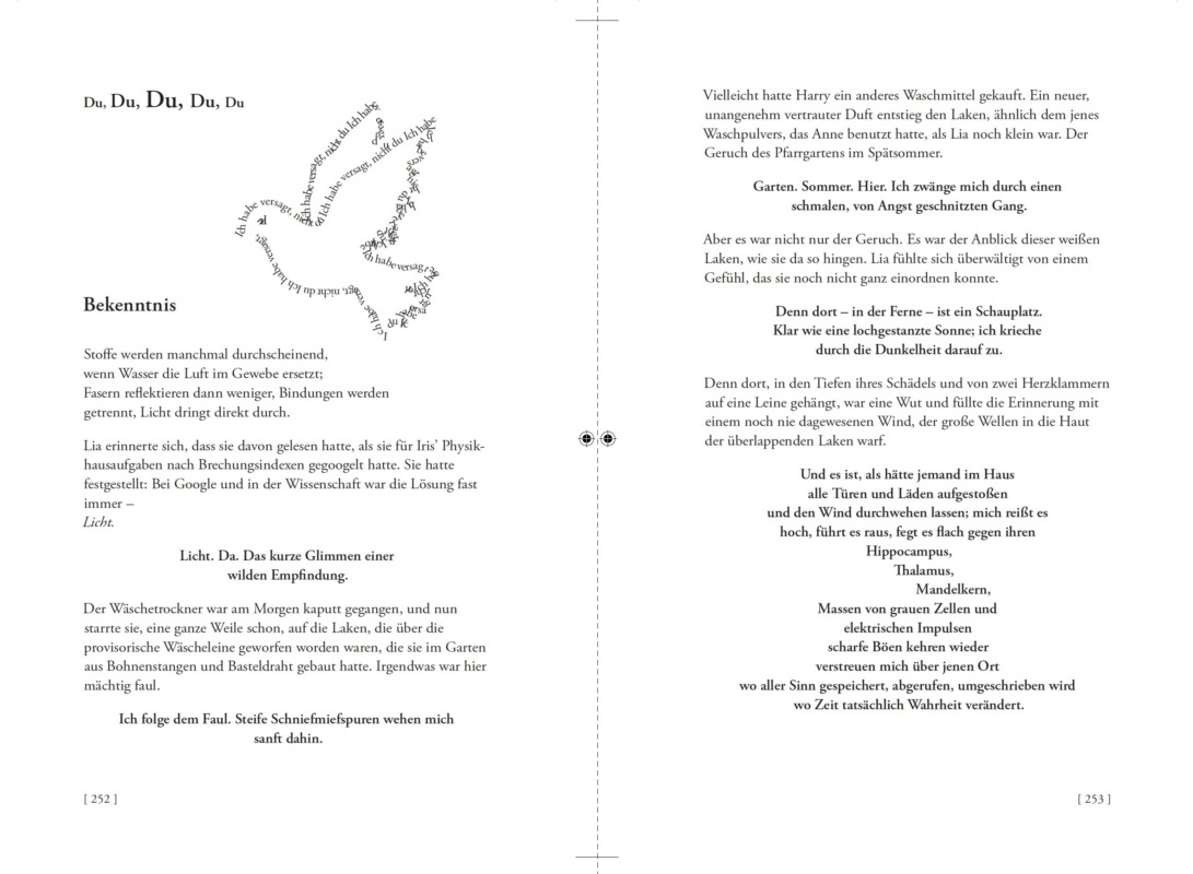 Screenshot einer Doppelseite aus Maddie Mortimers Roman »Atlas unserer spektakulären Körper« in der Übersetzung von Maria Meinel