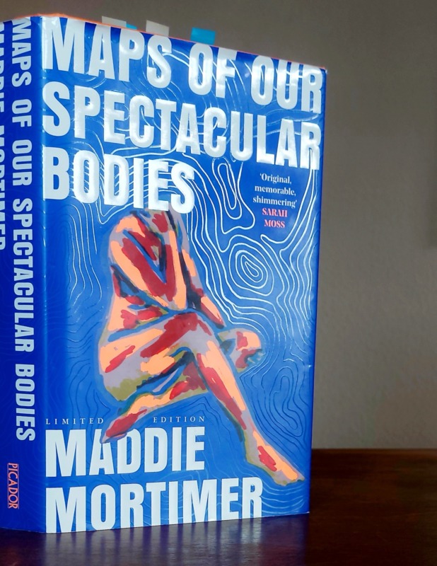 Die Erstausgabe von Maddie Mortimers Roman im englischen Original macht die Gewebeschichten der Erzählung haptisch greifbar | © Maria Meinel